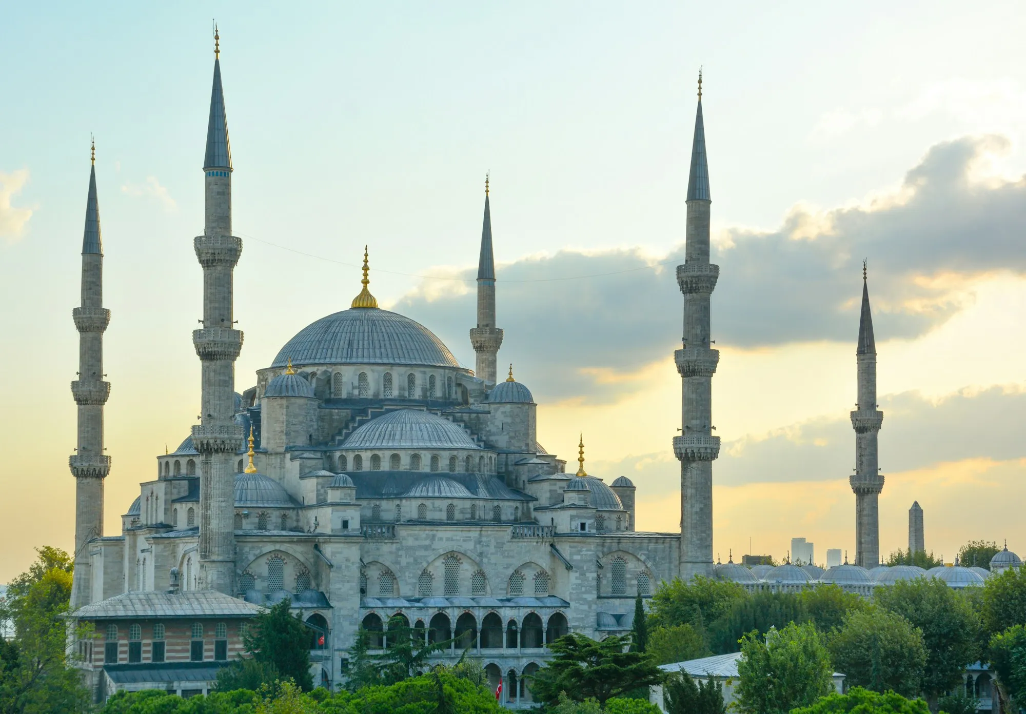 Istanbul skyline at sunset